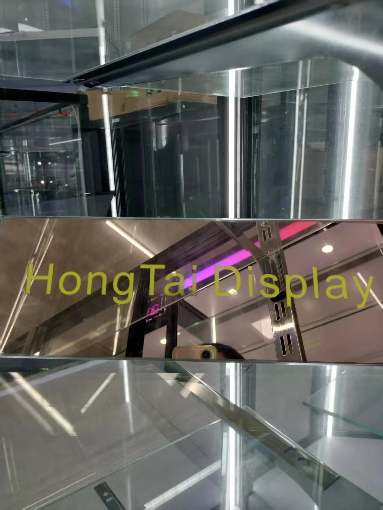 맞춤형 다색 조명 홍보 쇼케이스 매장 진열대 LED 조명 고급 쇼케이스 카운터 쇼핑몰 키오스크 (유리 진열용)