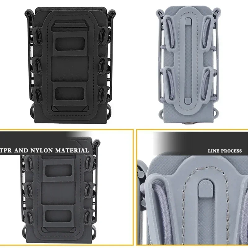 9mm Tactical Magazine Pouch Airsoft Hunting Shooting Holster Rifle Mag Pouch Holder Soft Shell Mag Carrier Bag With Belt Clip