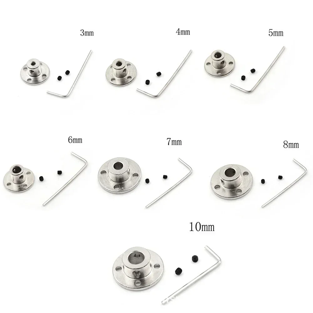 2 Flange Rigid Shaft Coupling Coupler Collar Clamp Bracket Motor Guide Shaft Coupler Motor Joint Connector 3mm/4mm/5mm/6mm
