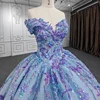 Quinceanera Dresses Ball Gown Flower Vestidos De 15 Años Blue Sweetheart Flower Beading DY9958 Evening Party Dress bar mitzvah 5