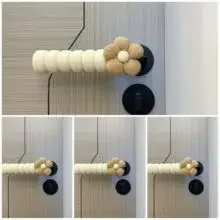 Door Knob Covers Door Handle Covers Winter Anti-static Door Knob Covers Cute Cartoon Decoration Room Doorknob Protective Sheath Metal Warmer Handle EVA Cover