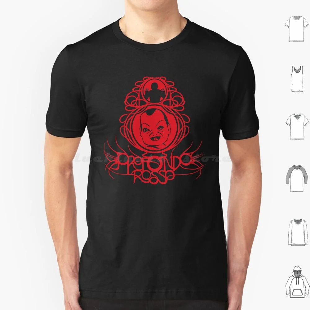 Profondo Rosso (Rosso Intenso) Film Reverse T Shirt Cotone Uomo Donna Stampa Fai Da Te Profondo Rosso Deep Red Dario Argento Suspiria