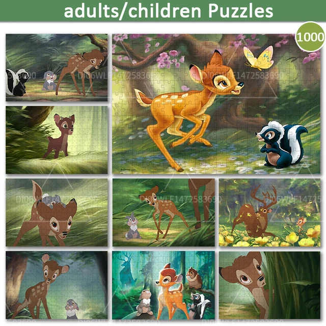 Quebra-cabeça brinquedos 1000 pçs quebra-cabeças de madeira disney bambi  crianças brinquedos educativos adulto jigsaw