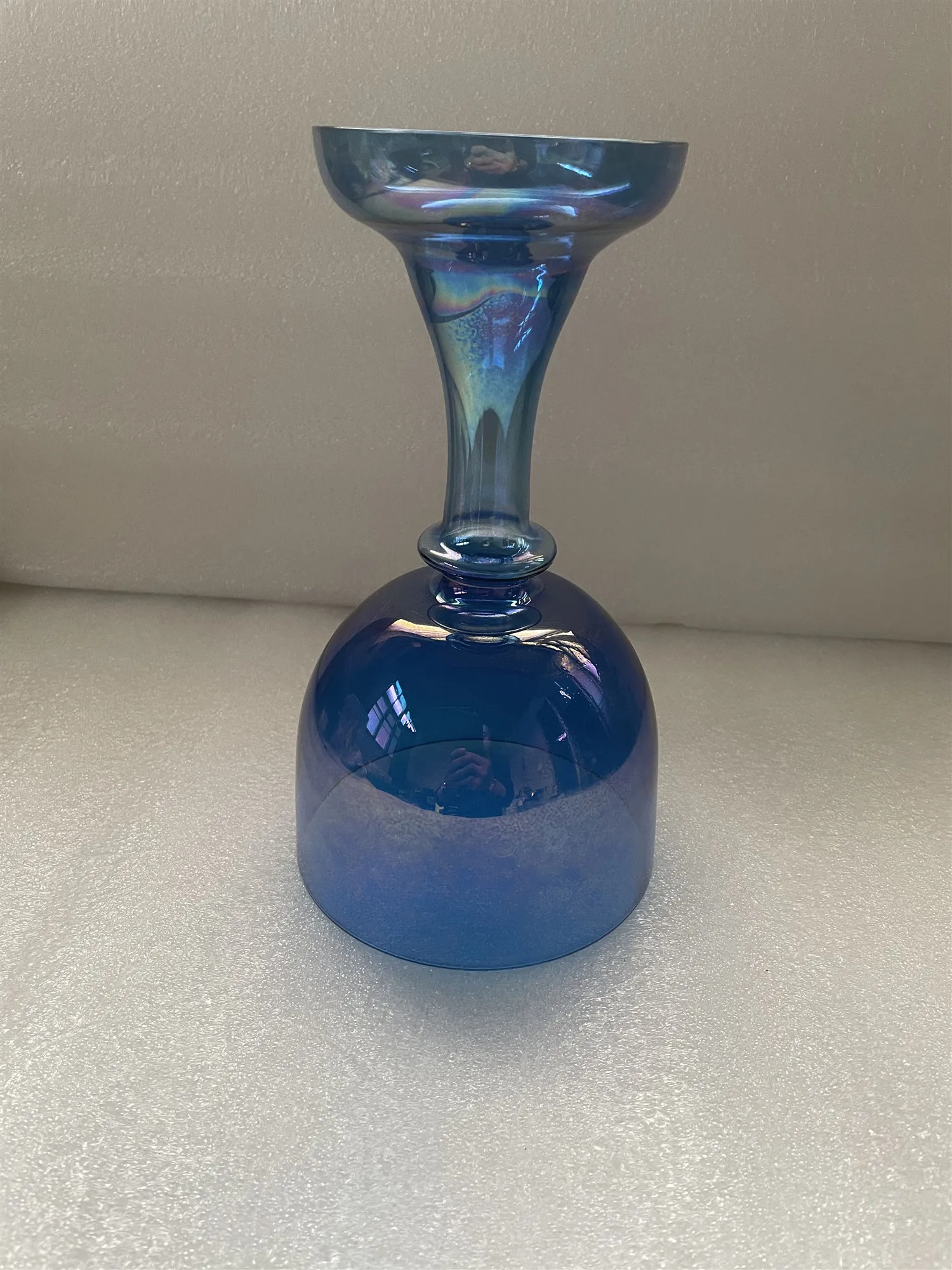 Magic indigo color crystal singing chalice 4th octave G note size about 5.25" for sound healing 432Hz