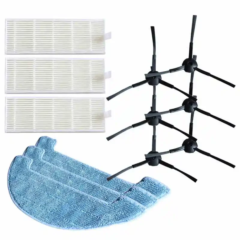 Sweet D Kit Ricambi Per Ecovacs Deebot M82 | 6 Filtri + 6 Spazzole Laterali + 1 Spazzola Pulizia