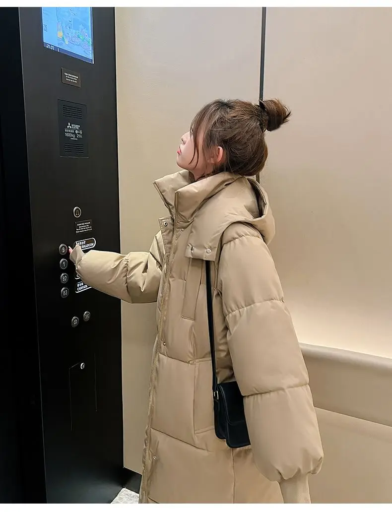 2023 nuove donne piumino di cotone giacca invernale femminile versione di media lunghezza parka sciolto spesso caldo capispalla con cappuccio moda soprabito