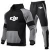2024 New Men Dji Professional Pilot Drone Printing High-Quality Suits Solid Color Multiple Same Style Sweater + Sweatpants Sets 5