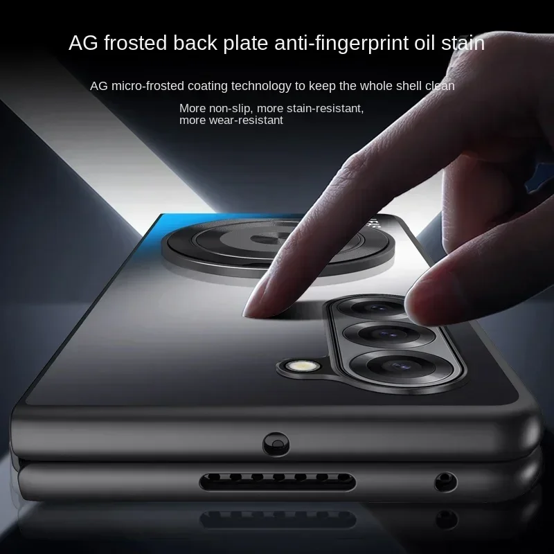 AG Frosted Matte Stand Phone Case with Shockproof Magnetic Ring Holder and Hard Bumper