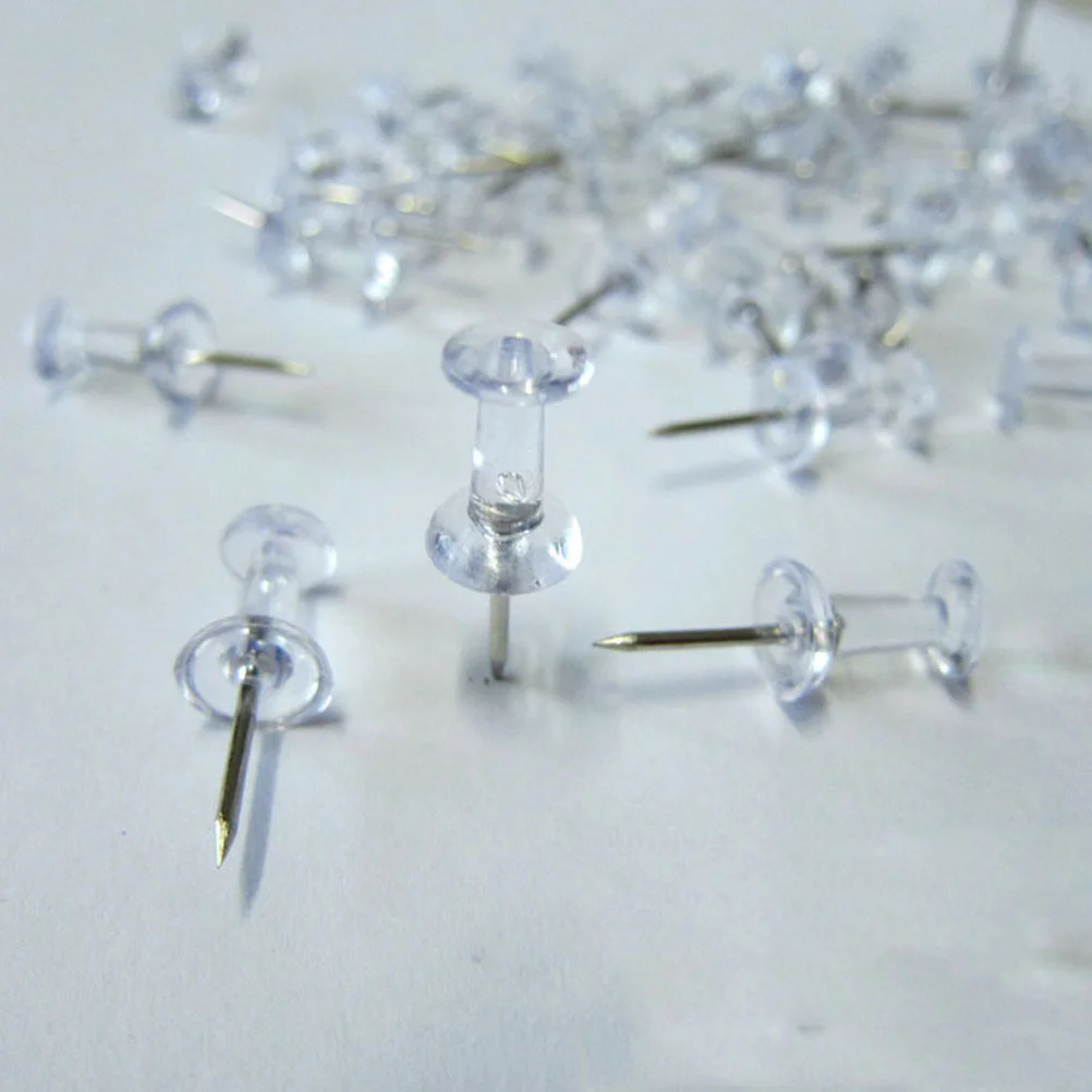 200Pcs Pushpins Plastic Metal School Office Home Map Pins Flags Travel Maps Calendars Pushpins Office Supplies Binding Tacks