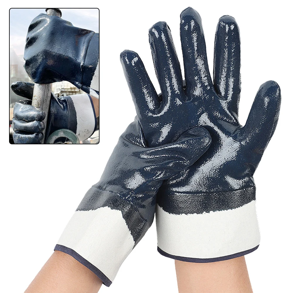 Rubber Impregnated Wear-Resistant Oil-Resistant Waterproof Non-Slip Work Gloves Full Hand Nitrile Rubber Protective Gloves