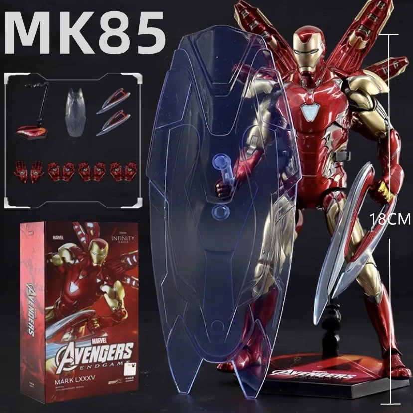 thumbnail image 1 of Figura de acción original de Iron Man de Marvel Toys de ZD MK1 MK3 MK5 MK6 MK7 MK42 MK43 War Machine Patriot Tony Stark, 1 of 5
