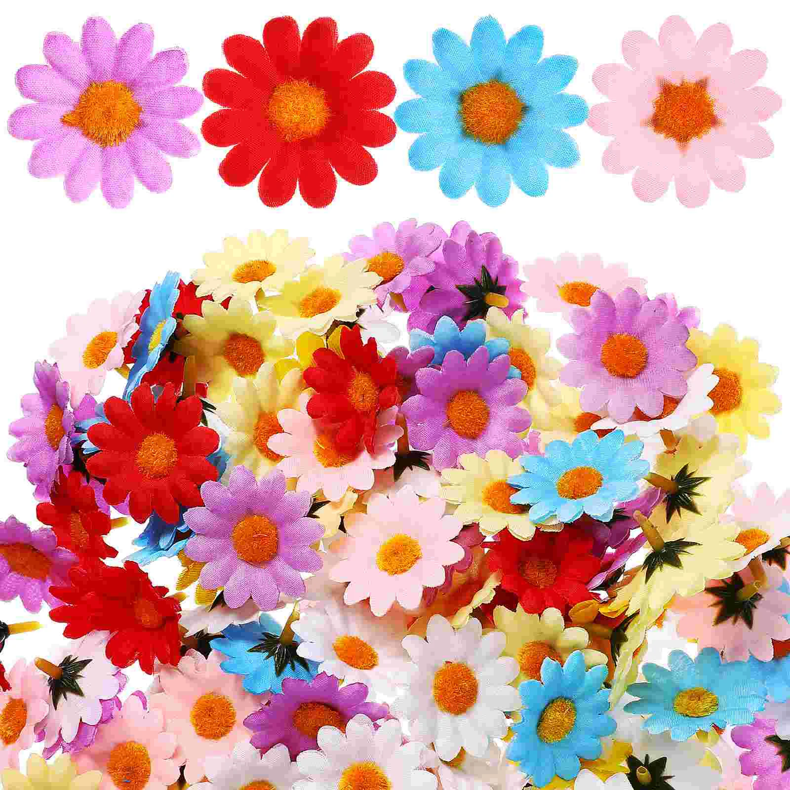 

Daisy Faux Flower Mini Flowers Heads for Crafts Decoration Artificial Sunflowers Accessories