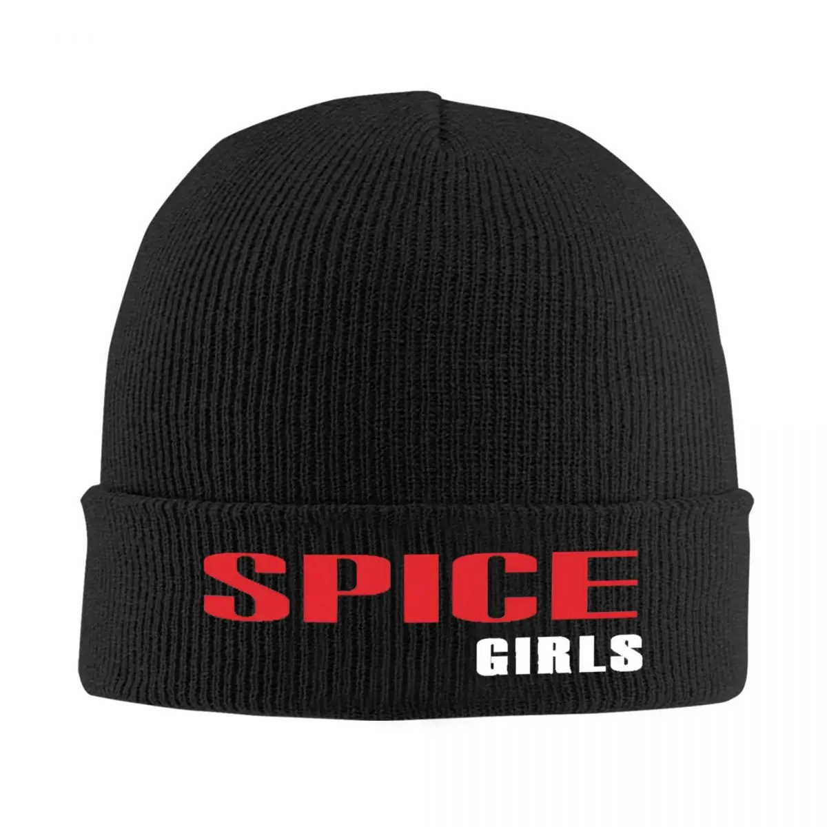 Spice_Logo Knitted Bonnet Caps Fashion Keep Warm Hats