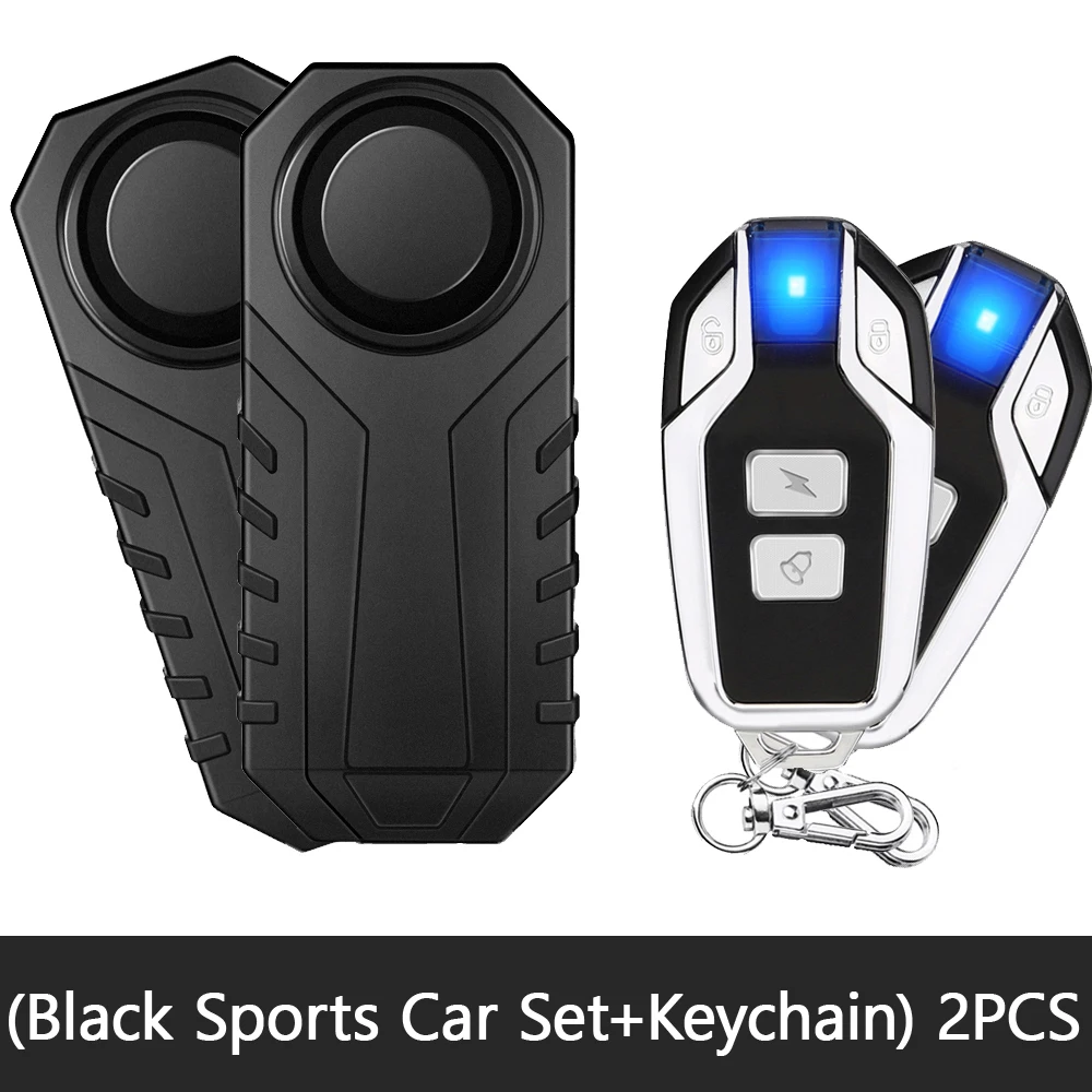 Motorcycle and Bicycle Anti-Theft Wireless Alarm System with Remote Control and Waterproof Design, 113dB Security Alert