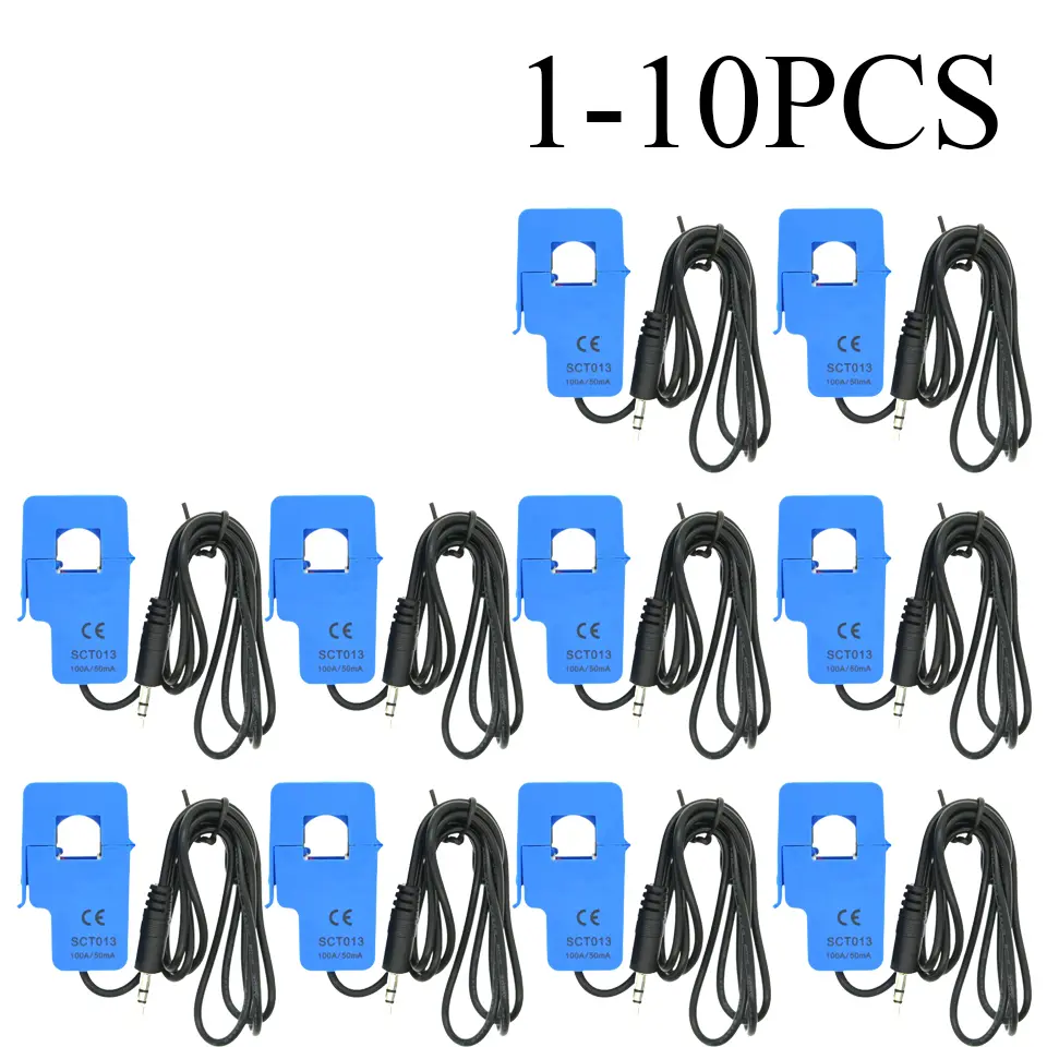 SCT013 Split Core Current Transformer AC Current Sensor 5A 10A 15A 20A 30A 50A 60A 100A 1V 50mA Open-Close Non-invasive Amp image 1