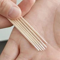 100Pcs Nails Wood Swab Clean Sticks Bud Tip Wooden Cotton Head Manicure Detail Corrector Nail Polish Remover Art Tool 3