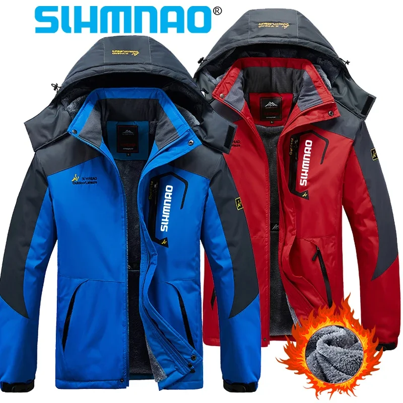 New Winter Fishing Suit Men's Fisherman Fishing Jacket Long Pants Thick, Warm, Waterproof, Windproof Snow Skiing Suit Set 2025