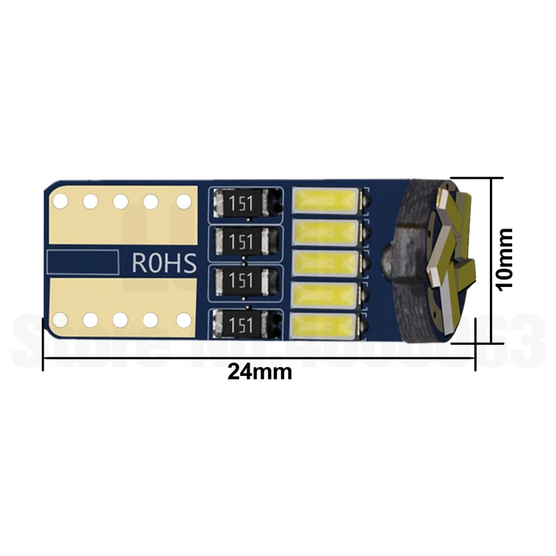 100x T10 W5W Led WY5W 15  194 168 LED 4014 SMD   ڵ ׸   ̵ Ŀ ڵ  12V
