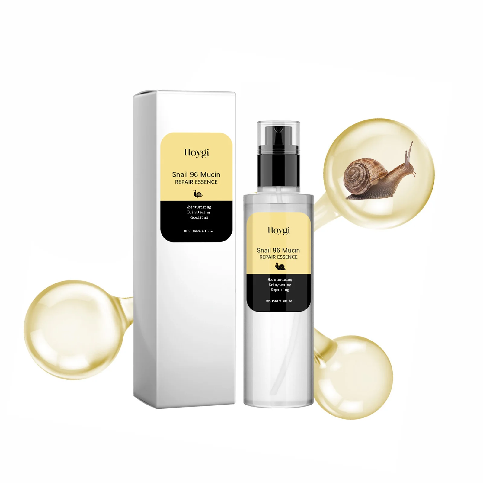 Snail Mucin Essence Fade Fine Lines Shrink Pores Repair Skin Barrier Whitening Moisturizing Hyaluronic Acid Collagen Face Serum 2