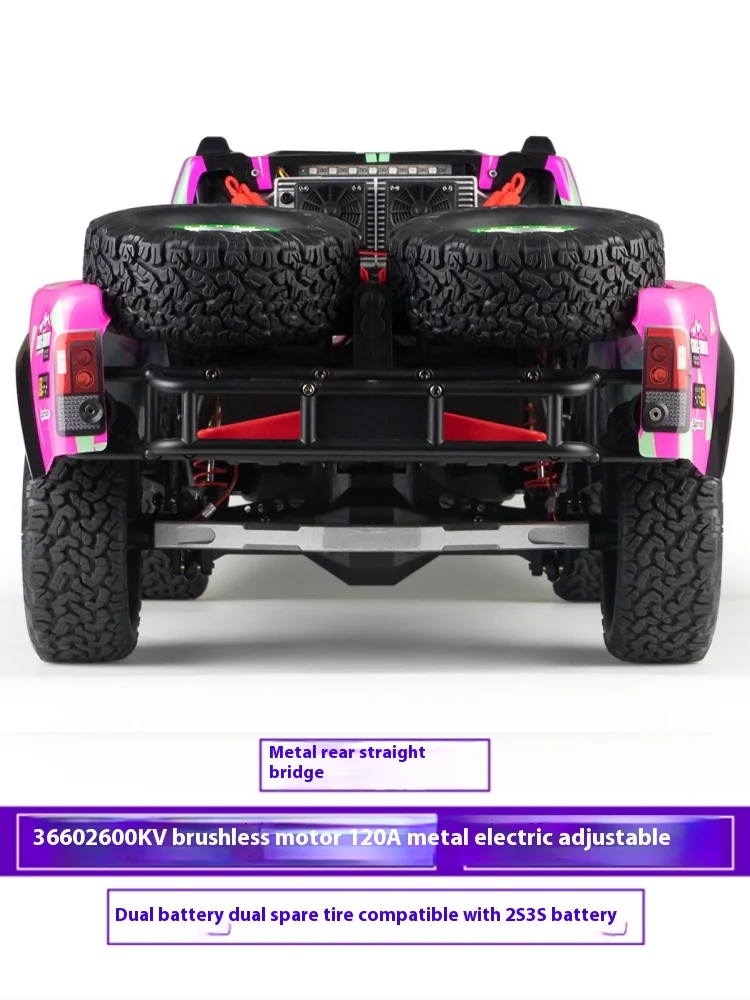 Yudi Rc Rear Straight Bridge Metal Short Card 1:8 Desert Short Card Non Sensing Brushless Motor Electric Adjustable Climbing 4