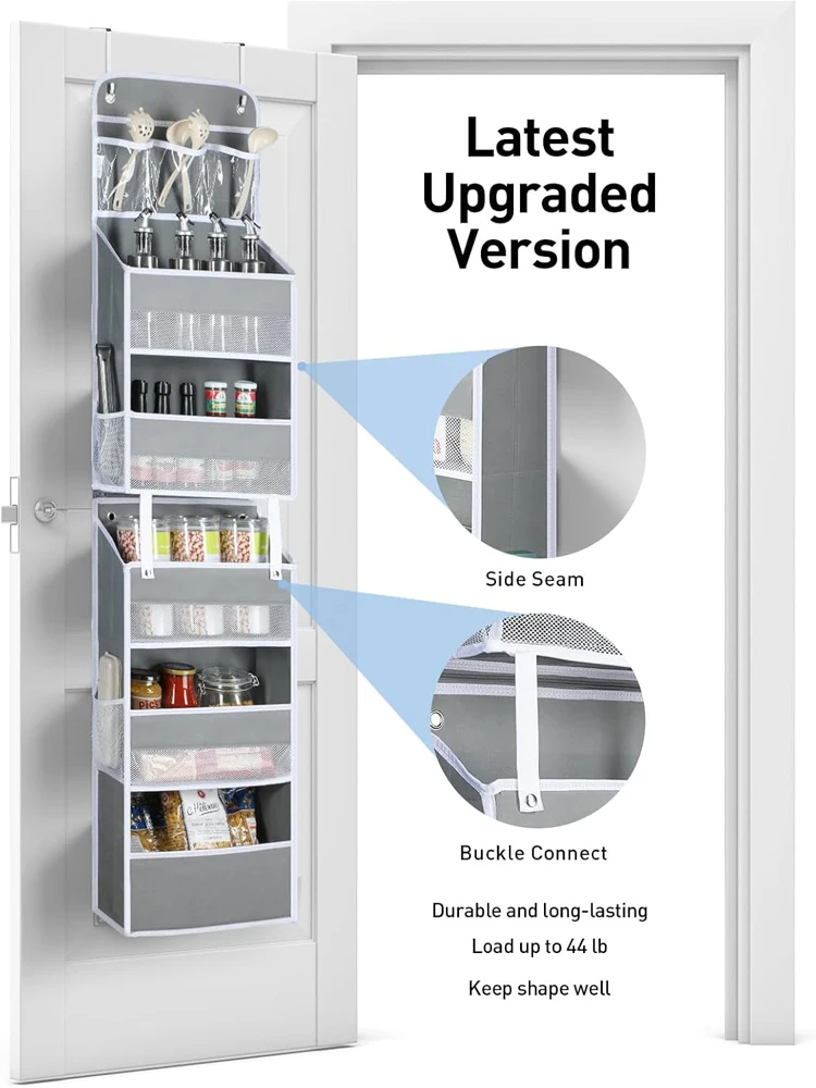 6-Shelf Detachable Over The Door Organizer Heavy-Duty 44lb Capacity Bathroom Closet Organizers and Storage Versatile Toy Storage