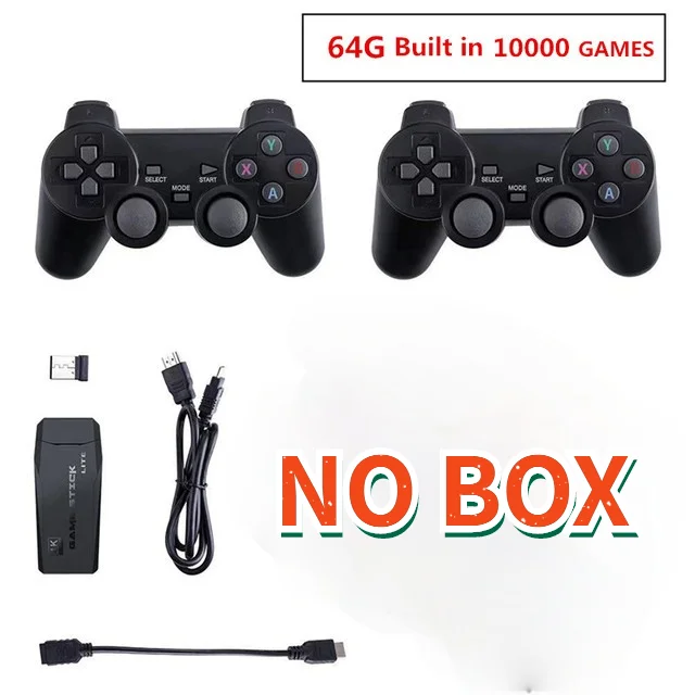Video Game Console 64G Built-in 10000 Games Retro handheld Game Console Wireless Controller Game Stick For PS1/GBA Kid Xmas Gift 