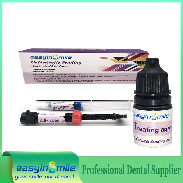 Dental Orthodontic Bonding Adhesive Kit Light Curing Metal Ceramic Dentist Material Tools Invisible Attachments Glue
