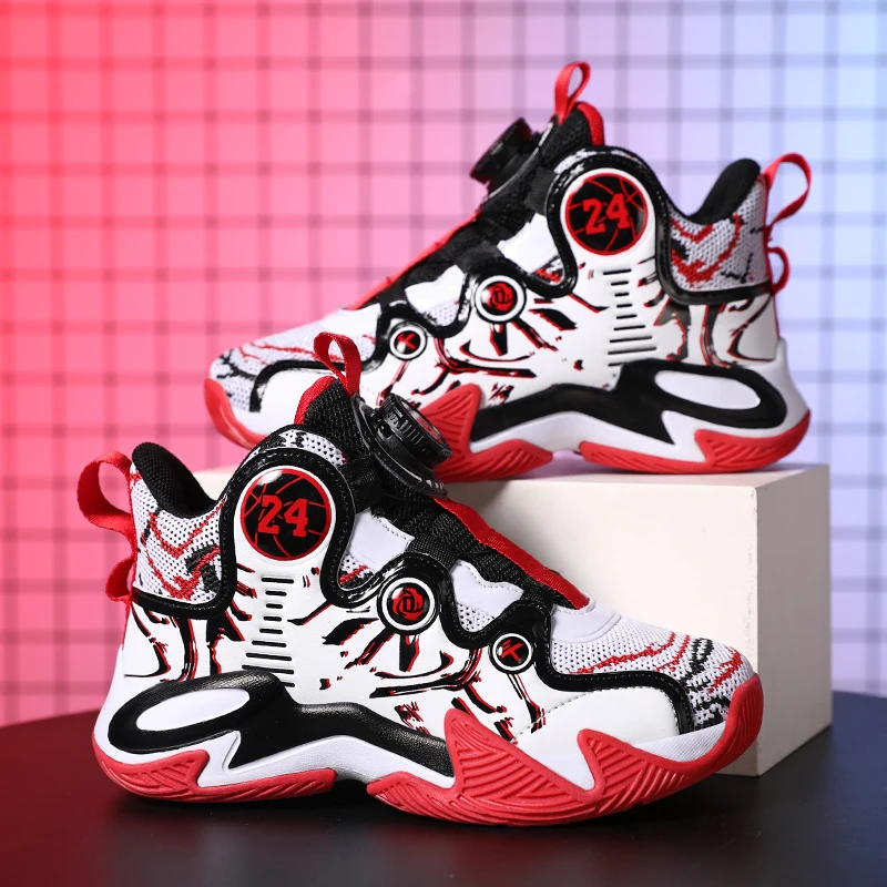 Floral Elk Kid's Ipottaa Basketball / Sport High Top Shoes