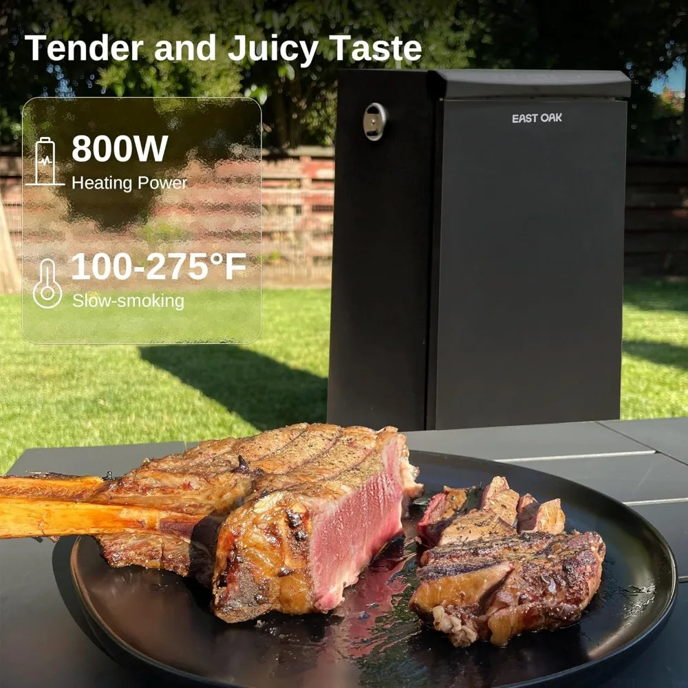 30-inch Electric Smoker, Outdoor Smoker with Convenient Side Wood Chip Loader, 725 Sq Inches of Cooking, Digital Control 4