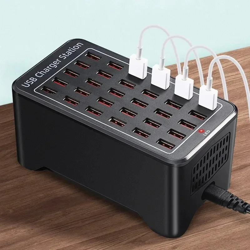 Caricabatterie Da 30 Porte Hub Dati USB Stazione Di Ricarica Multiporta Presa