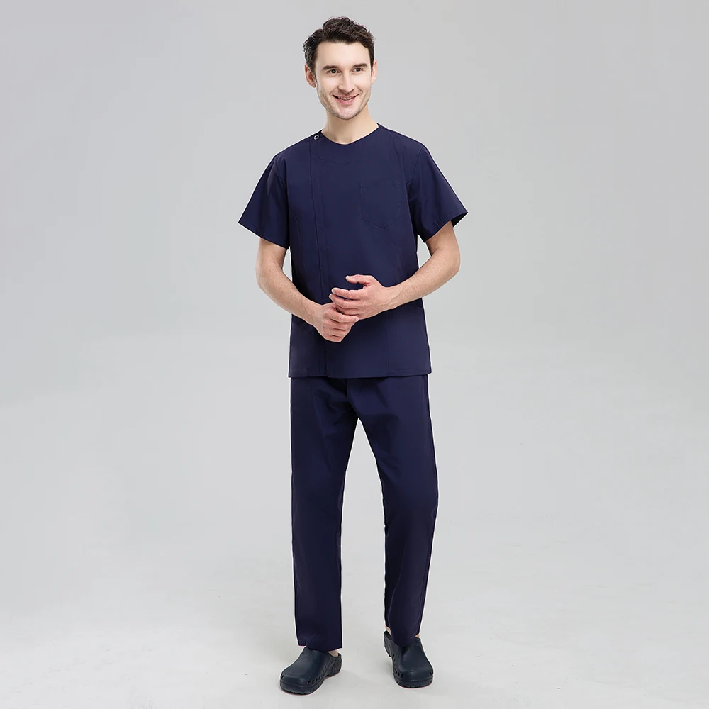 Unisex Operating Room Work Clothes Zipper Scrubs Uniforms Multicolor Dentistry Nursing Tops+pants Hospital Doctor Nurse Workwear