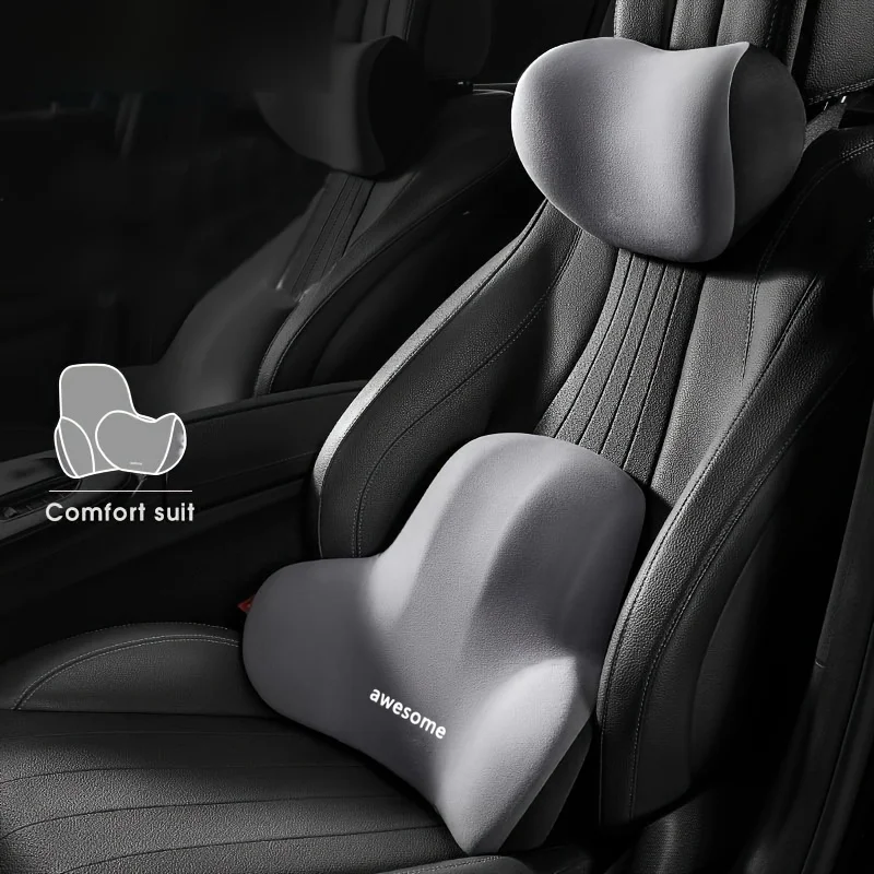 1pc Memory Foam Office Chair Cushion with Lumbar Support,for Back Pain,Washable Cover,Computer Desk Chair Pain System