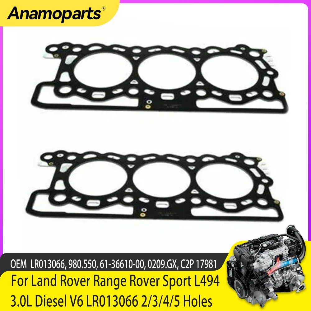 Cylinder Head Gasket Set For Land Rover Range Rover Sport L494 3.0L Diesel V6 LR013066 2/3/4/5 Holes