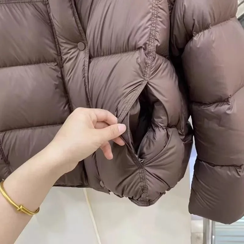 Down Jacket Women Parkas Winter 2025 New Short Hooded Warm Cotton Padded Coat Female Fashion Outerwear Korean Thick Overcoat Top