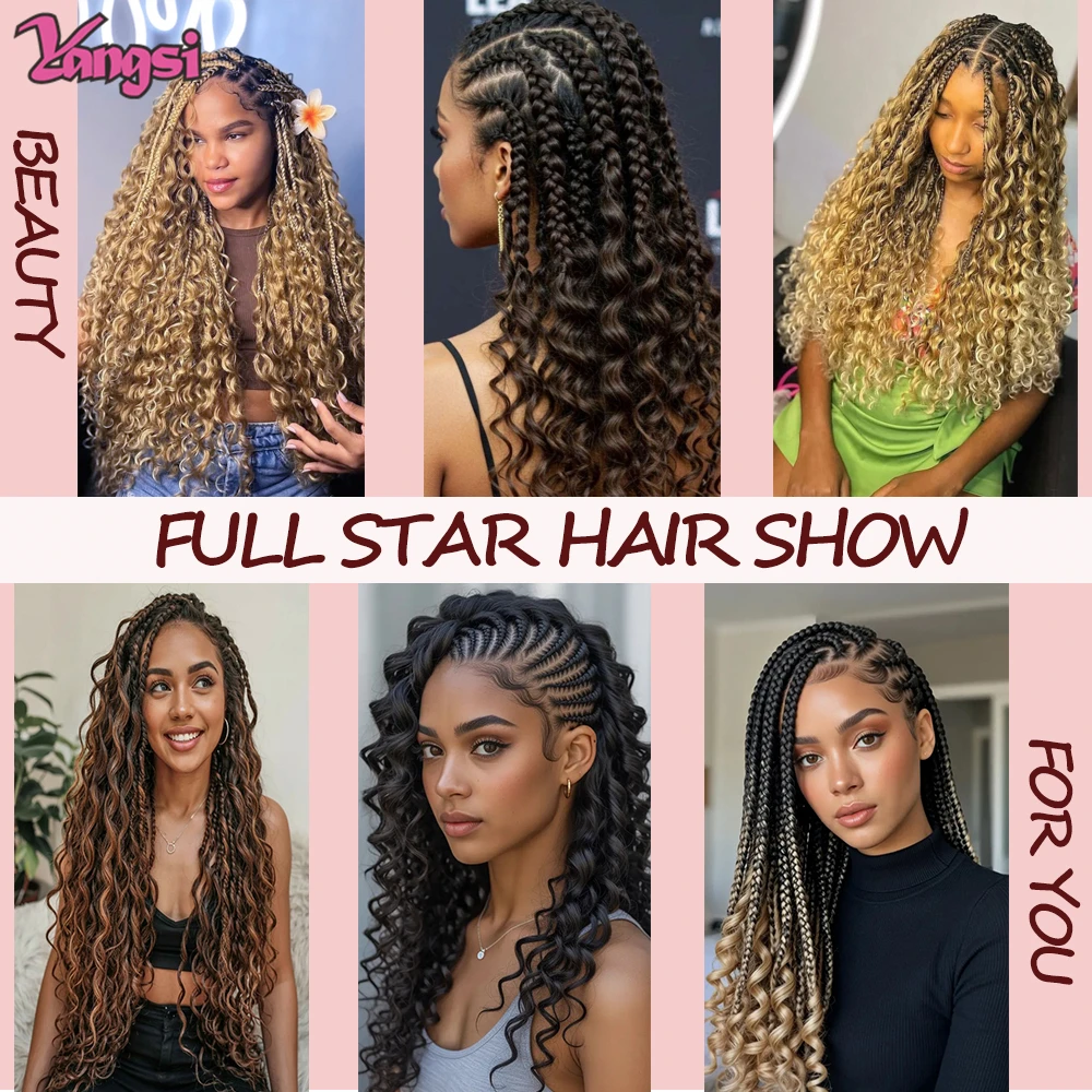 Synthetic Italian Curls Loose Wave Braiding Hair for Women, Low Temperature Fiber, Bouncy Curly Hair Goddess Box Braid 6