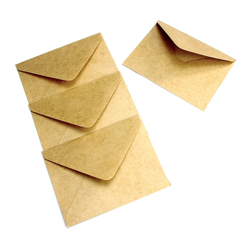 Op Maat Gemaakte Product, Bedrukte Bruine Kraftpapier Envelop A5 Papieren Envelop Op Maat Met Logo
