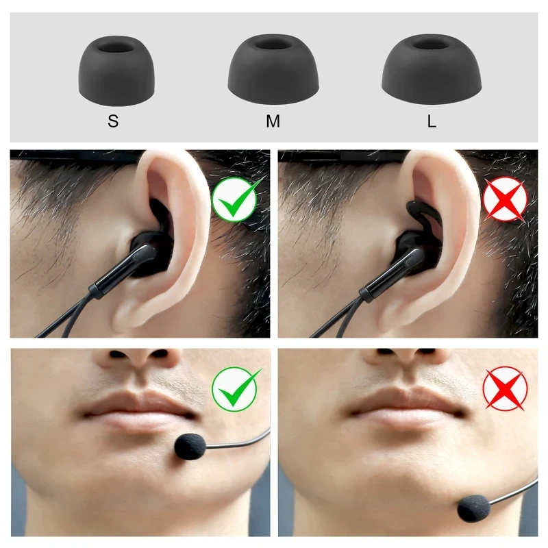 3/1PCS Football Referee In-ear Earphones Type-C Jack For EJEAS V4C Plus Ear Intercom Headset V4C Full Duplex Referee Headphone