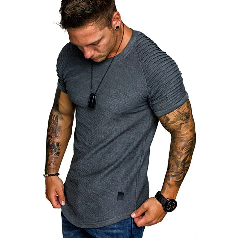 

2023 Summer Streetwear T-Shirts Men's Clothing Casual Short Sleeve Tops Men Slim Fit Solid Color T Shirts Tops Tee Shirt Homme