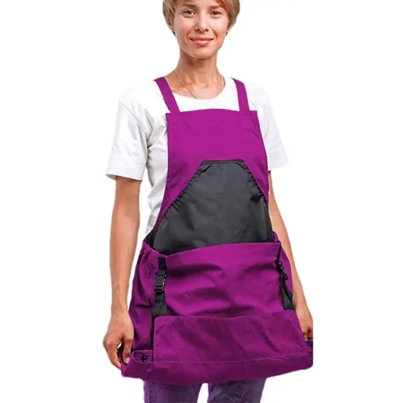 

Gardening Apron With Large Pocket Waterproof Oxford Cloth Deep Pouch Fruit Picking Bag Work Tool Bib Woodworking Harves