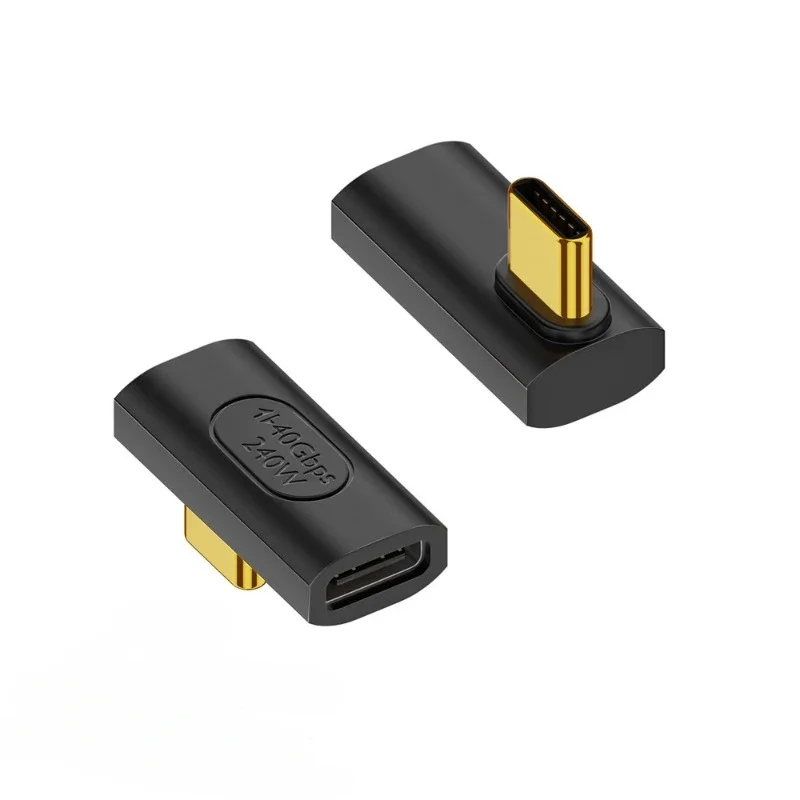 USB Connector Adapter 240W USB C Extender 90/180 Degree Type C Male to Female OTG 40Gbps Fast Data Charging