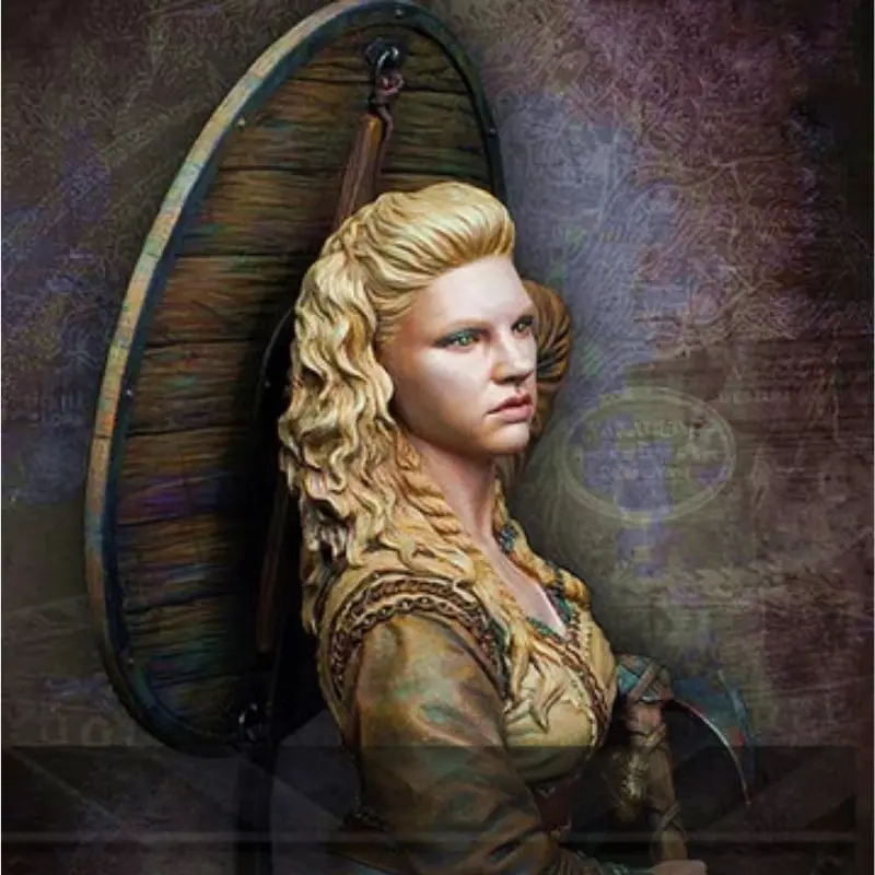 Resin 1/10 Viking Female Warrior Bust Model Woman Leader Garage Kits Unpainted 