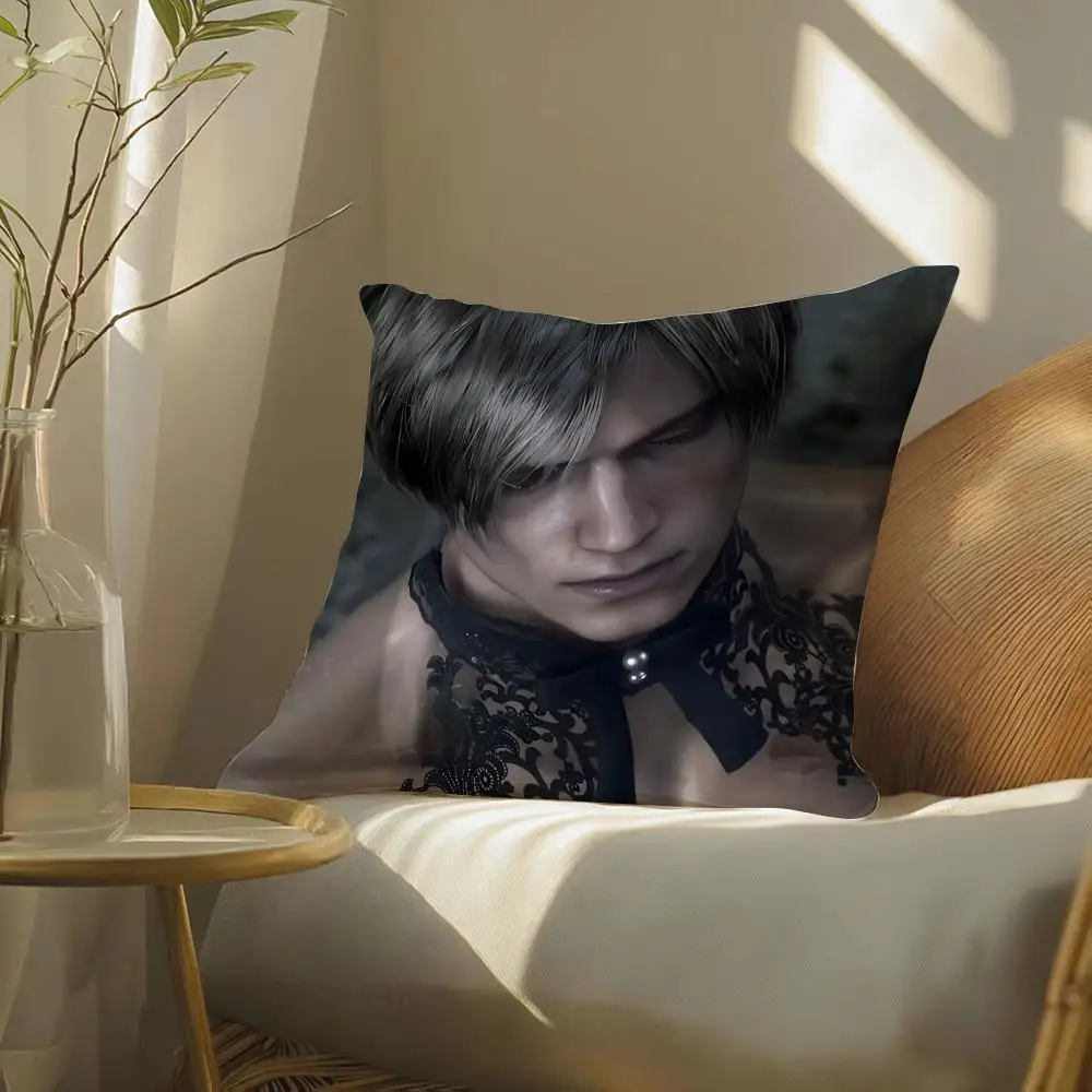 Leon S. Kennedy 베개 커버 패턴 인쇄된 베개 커버 거실 소파 쿠션 커버 및 침실 장