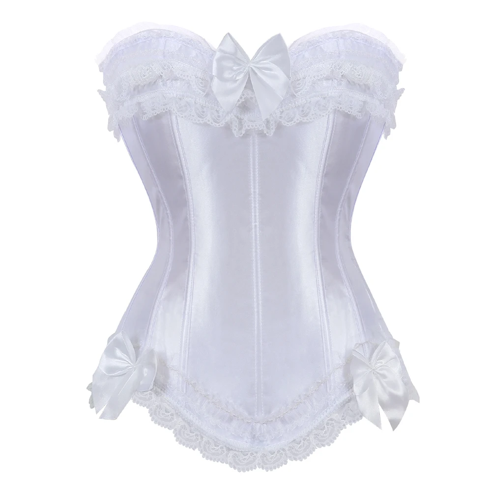 Sexy Pink Leopard & Lace Corset Bustier - Plus Size Gothic Floral Lingerie