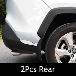 Stainless Steel Car Bumper Protector Trim Covers - Front & Rear, Set of 2 or 4 (2Pcs Rear)