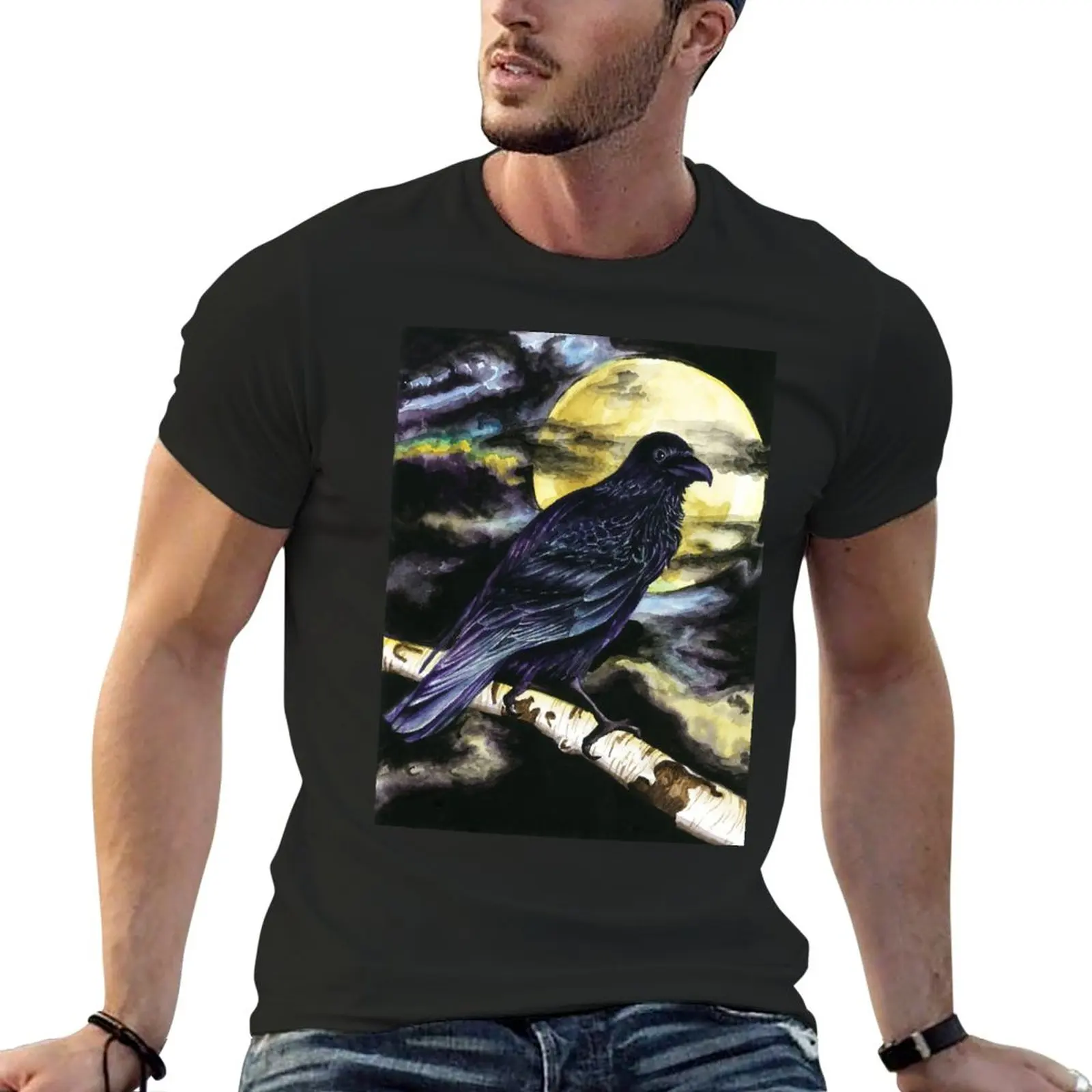 

Raven T-Shirt Aesthetic clothing shirts graphic tees t shirt for men