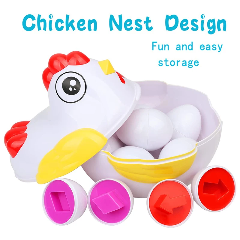 12 passenden Eier Montessori Sinnes Baby Spielzeug Ostern Eier Huhn Farben Formen Sorter Lernen Pädagogisches Spielzeug Für Kinder Geschenke