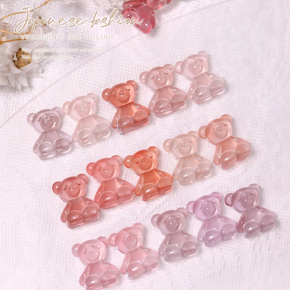 Vendeeni 24 Colors Jelly Transparent Gel Nail Polish Nude Pink Skin Color UV Soak Off Gel Varnish Jade Nail Art Gel Lacquer 15ml 5