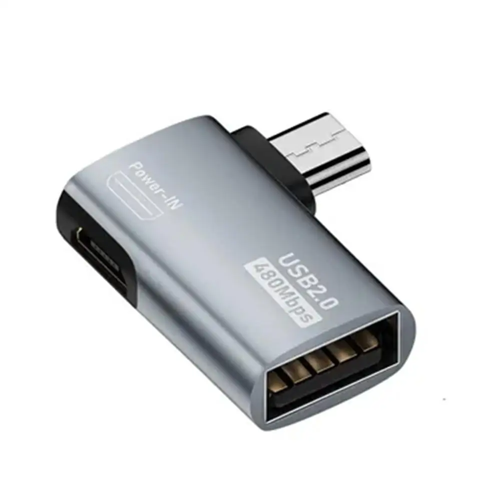 

Suitable For Micro To USB Female Adapter Left Bend OTG With Power Supply Micro To USB Female Right Bend Cable Adapter