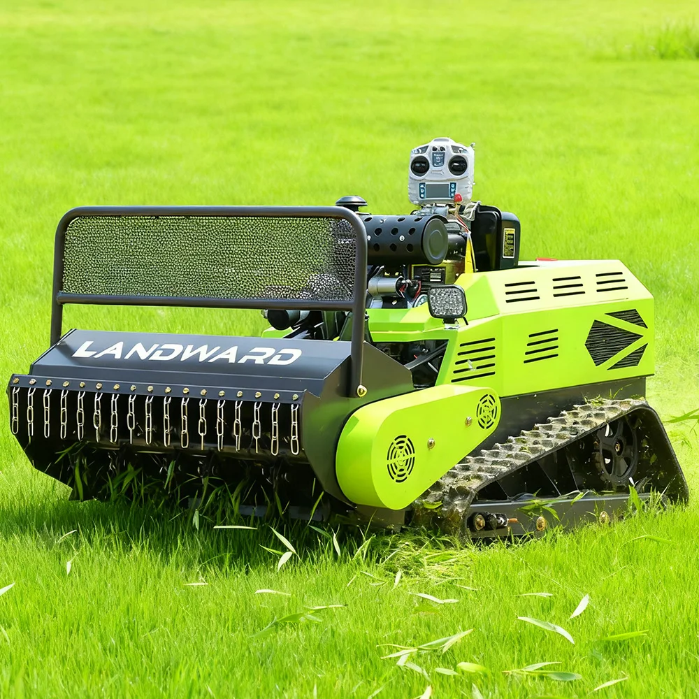 Tosaerba telecomandato cingolato personalizzato Robot wireless intelligente tagliaerba Macchina CE Mini tosaerba per tutti i terreni Vendita - immagine 4