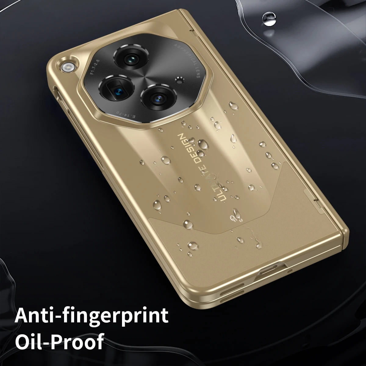 Luxury Glossy Hinge Camera Lens Protective Cover for OnePlus Open Electroplated Ultmate Design Case 9H Glass Screen Protector
